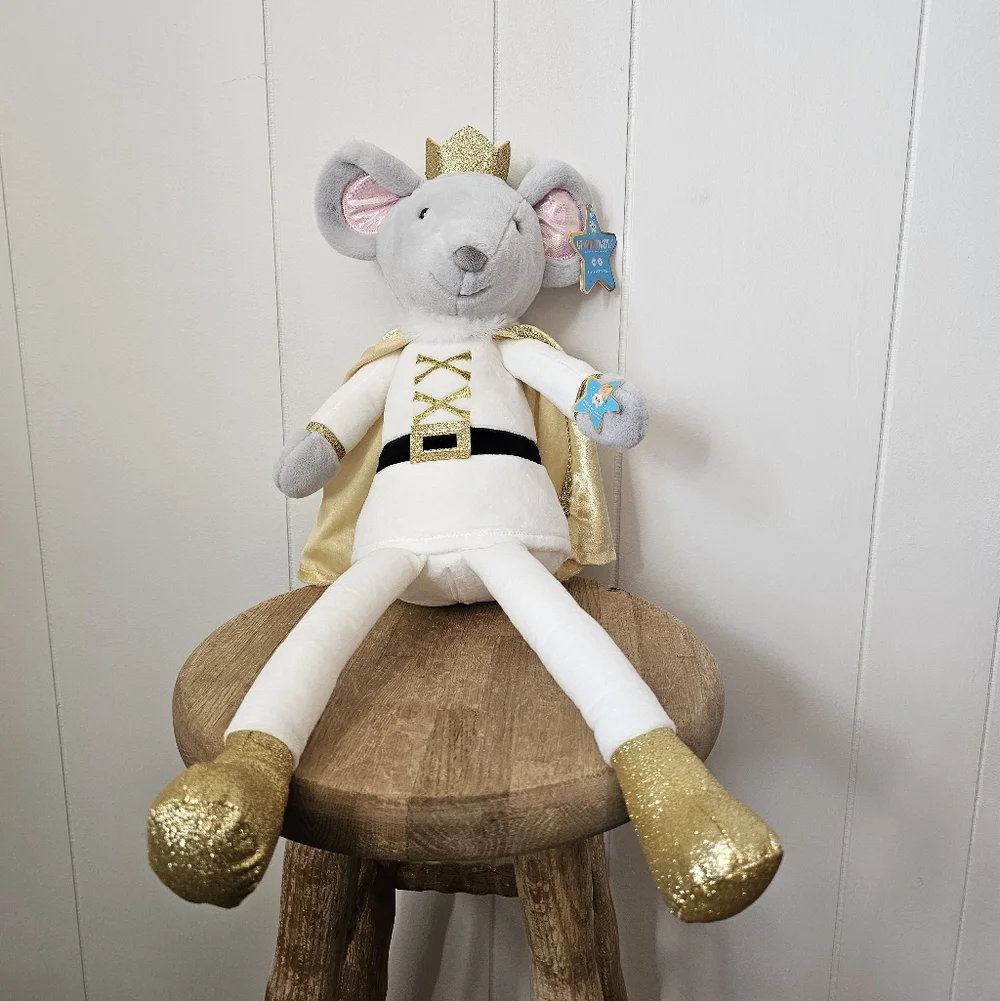 NWT FAO Schwartz Nutcracker Mouse King LIGHT UP 12 Inch Plush Stuffed Animal